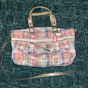 COACH MADRAS ROCKER SATCHEL